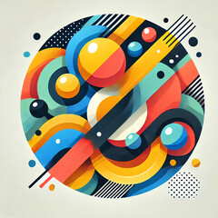 Colorful Abstract Geometric Shapes Background