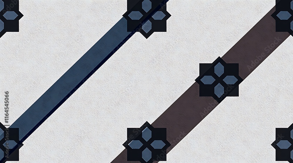 Poster geometric tile pattern: abstract seamless pattern with a minimalist design, featuring geometric shap