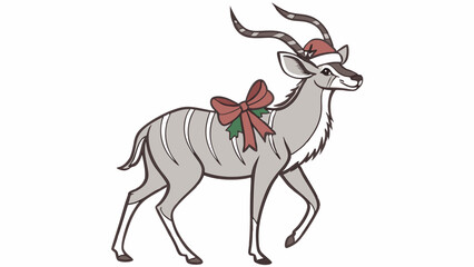 Christmas Kudu: Festive Kudu in Santa Hat 