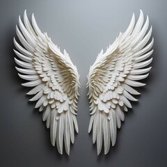 angel wings isolated on black