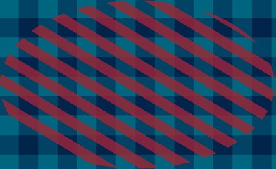 Naklejka premium Red and blue striped background .
