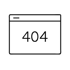 Obraz premium 404, icon, error, page, not, found, warning, message, notification, website, alert, symbol, digital, redirect, url, connection, web, status, network, problem, alerting, broken, unavailable, issue