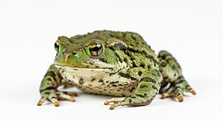 European green toad, Bufo viridis isolated on white background