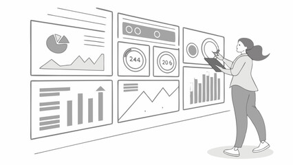 Data Analyst Reviewing Key Performance Indicators 