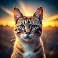 Obraz premium cat in the sun