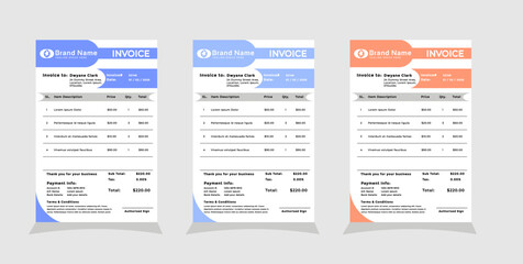 Creative modern invoice design template 06