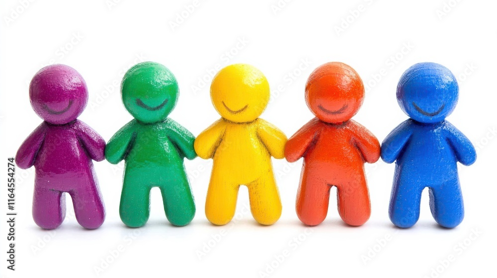 Poster diverse team building activity symbolizing unity