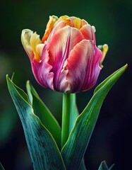 red and yellow tulip