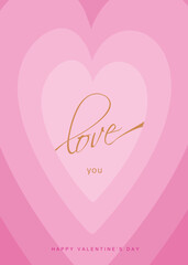 Background with hearts. Romantic background of pink hearts. Valentine's day concept.