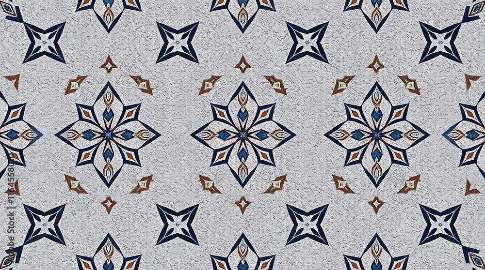 Poster geometric tile pattern: intricate and stylish abstract design for a modern and elegant interior