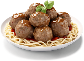 Swedish Meatballs Meatballs savory dish comfort meal, Isolated on Transparent Background PNG Format, AI Generated, Clip Art Cutout Graphics Element Removed