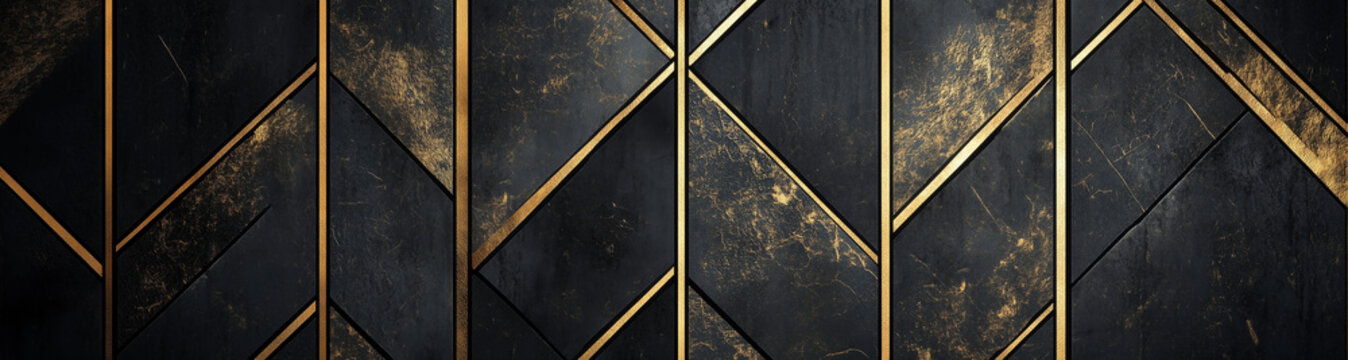 Dark background, dark black and gold wallpaper with a hexagonal pattern