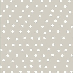 Seamless pattern of white polka dots on a light grey background.