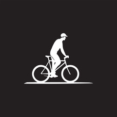 Obraz premium black and wight bicycle logo type silhouette design