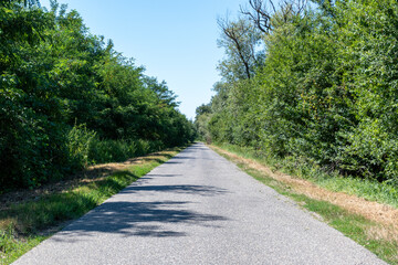 Asphalt road in the countryside