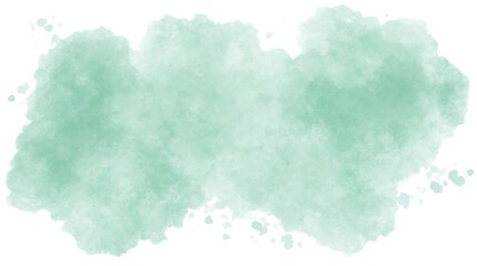 Abstract Mint Green Watercolor Wash Background