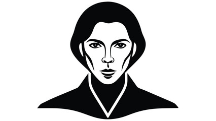 Abstract Face with Asymmetrical Features