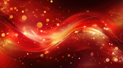Vibrant red abstract textures and sparkling details, creating an energetic and celebratory New Year theme.