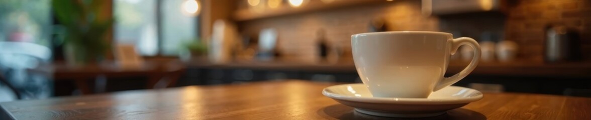 Close-up of coffee with blurred cafe atmosphere and bokeh lens effect, rich, blur, dark