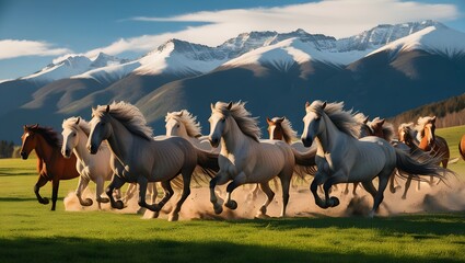 herd of horses generative Al