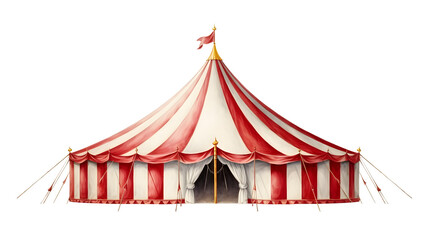 Vintage circus tent illustration isolated on white background