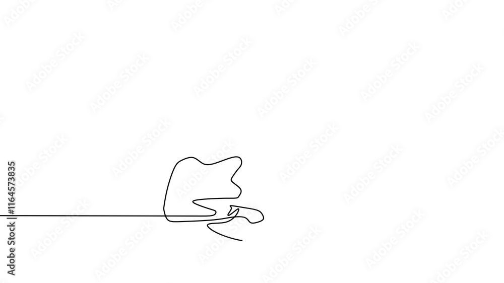 Poster creative idea continuous line drawing animation with light bulb thinking and people writing on lapto