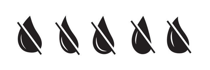 No water and water restricted sign set, eps10