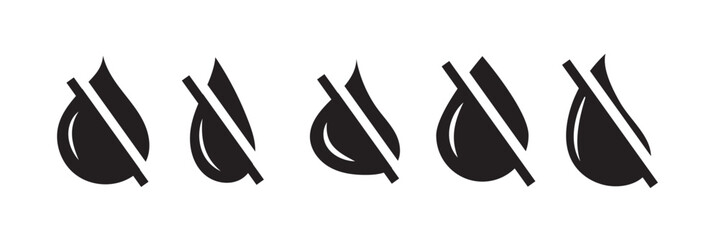 No water drop icon set