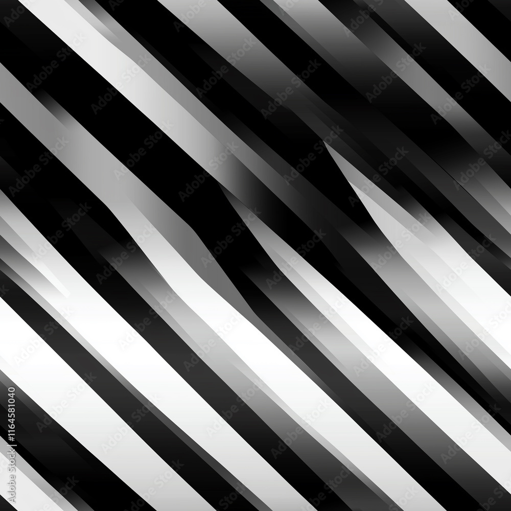Poster abstract black and white diagonal stripes creating a dynamic, modern design element suitable for bac