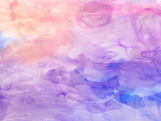 Obraz premium Celestial Whispers: A Serene Watercolor Dance of Cool and Warm Hues 