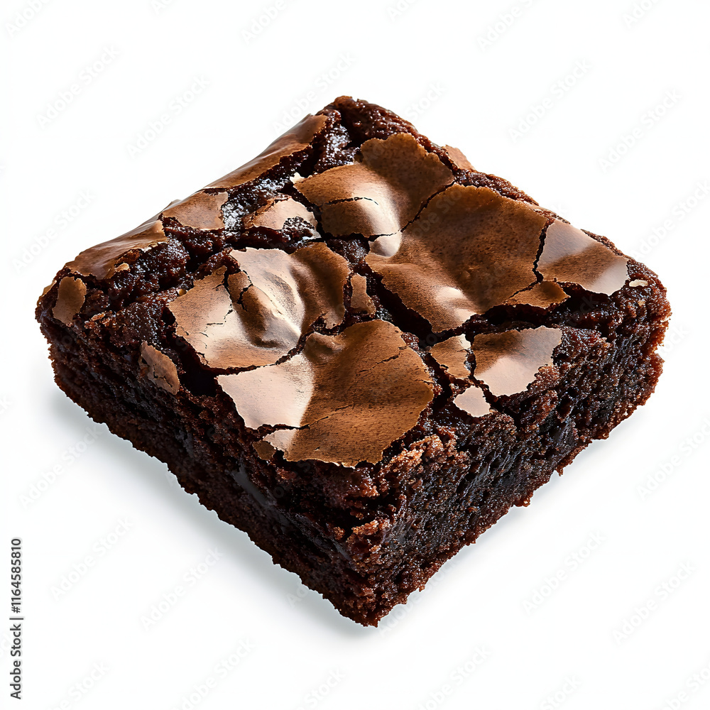 Poster brownie isolated on transparent background generative ai