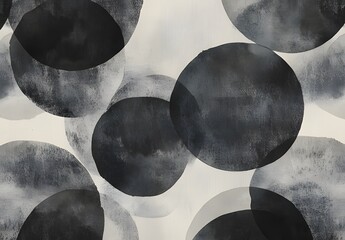 Abstract background with watercolor brush strokes in black and gray tones ai generative