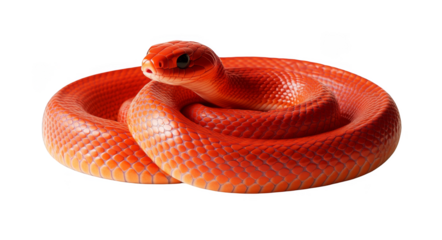 red snake isolated on white