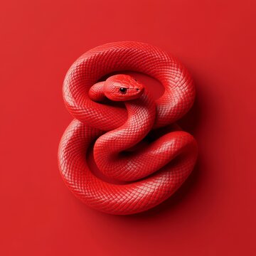 close up of a red snake