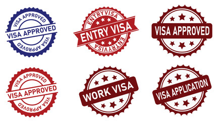 Visa Approved Stamp Seal