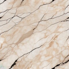 Seamless beige natural marble texture, bright white and black veining.