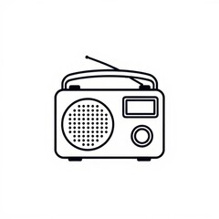 radio icon on white background
