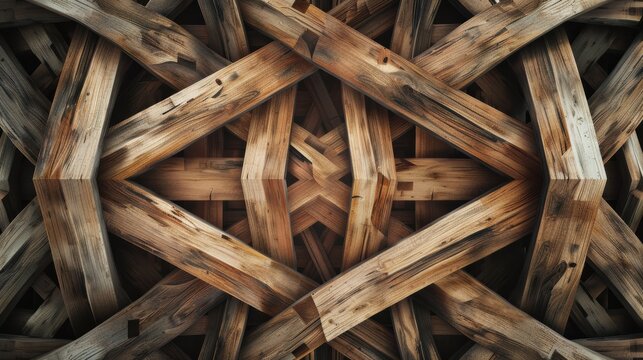 Rustic wooden structure background with earthy textures and handcrafted charm