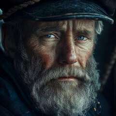 Portrait of an old fisherman