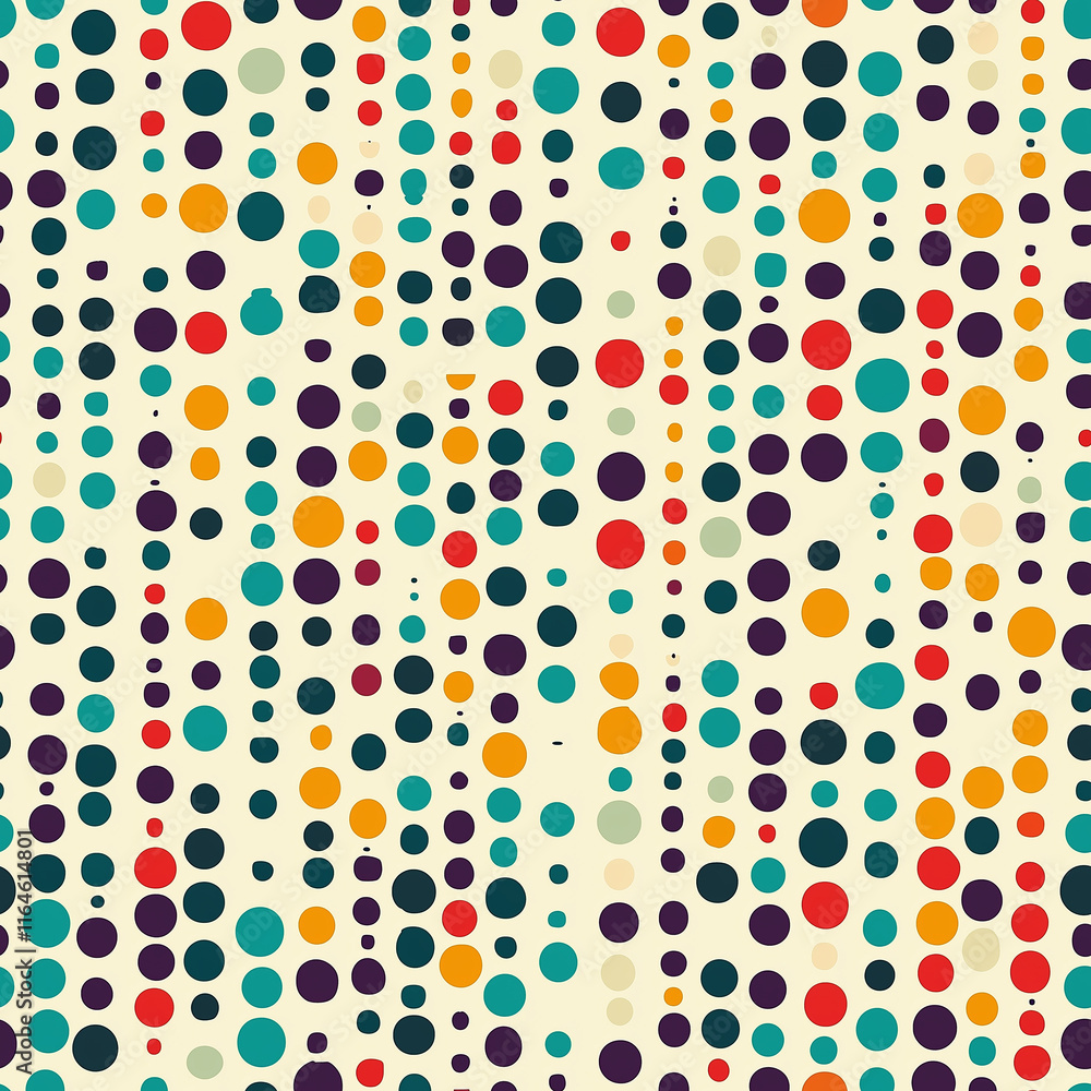 Poster seamless dot pattern design in a vibrant color palette digital art abstract environment creative per