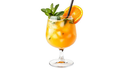 glass of orange juice with lime