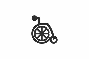 Fototapeta premium creative wheelchair icon concept