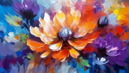 beautiful colorful vibrant flowers exploding graphic resource	
