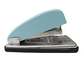 Blue stapler isolated on a white background, clipping path included