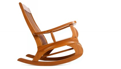 Elegant Wooden Rocking Chair: A Warm, Natural Design