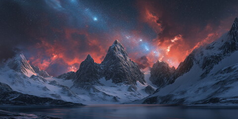 A mountainous landscape where the peaks are replac_011