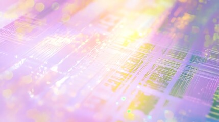 Fototapeta premium Abstract Pastel Circuit Board Design Showing Network
