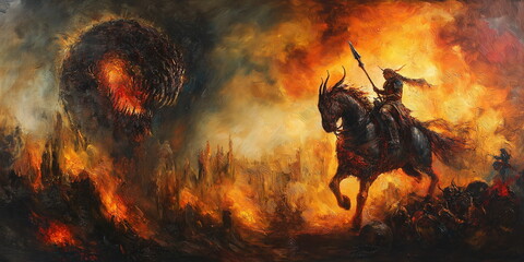 Battle of Ragnarok One riding the eight-legged hor_005