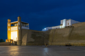 Uzbekistan - Bukhara - Ark Fortress by night