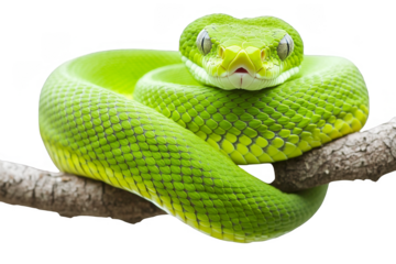 close up of a green snake